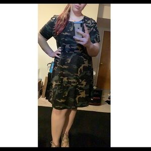 Camo jersey swing dress